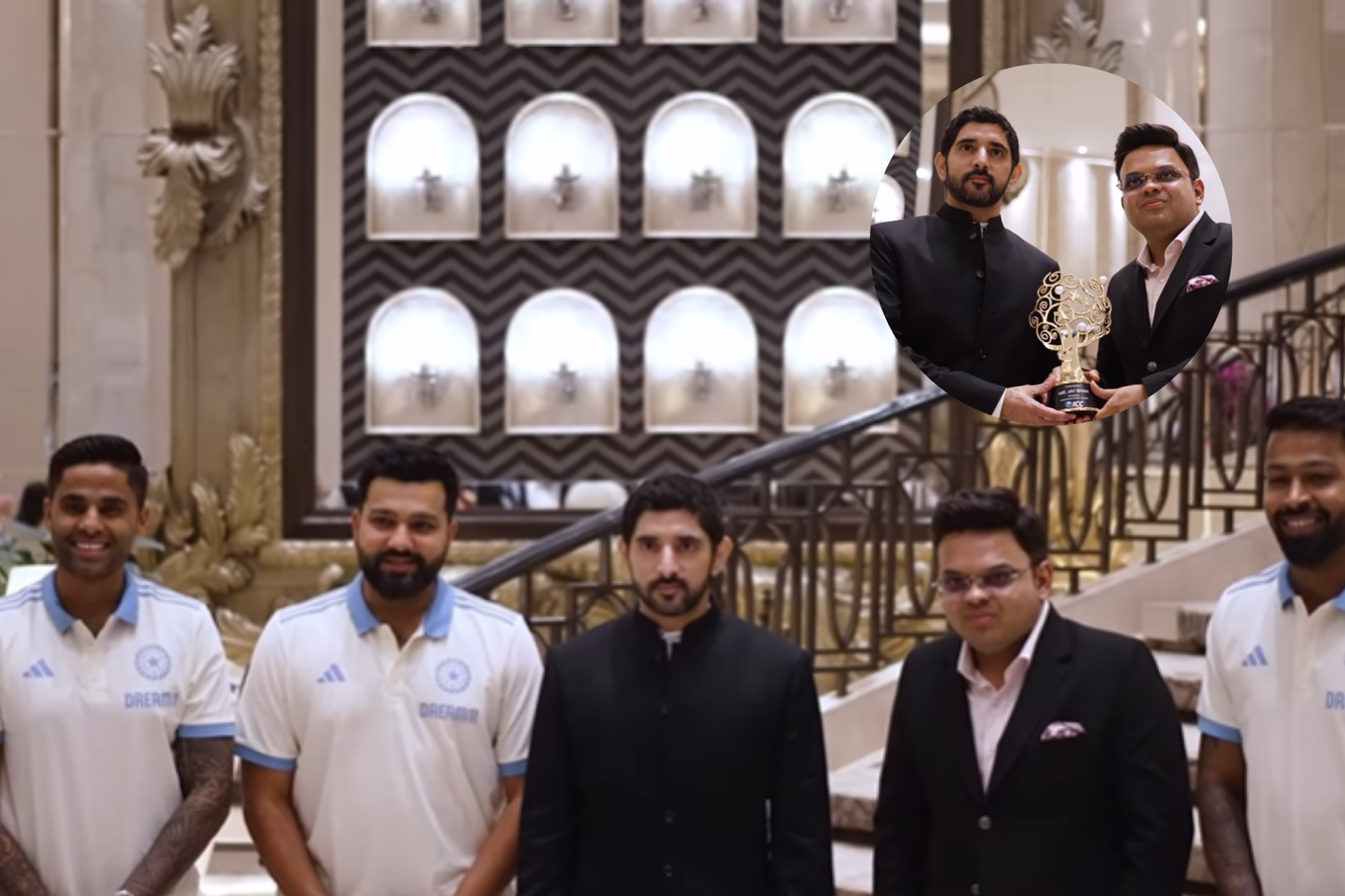 Sheikh Hamdan Meets ICC Chairman, Indian Cricketers During India Visit