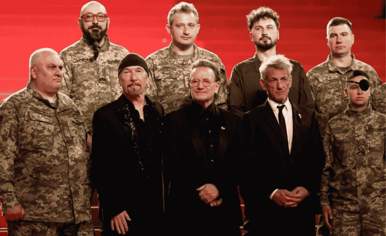 Bono & Ukrainian Soldiers Unite at Cannes for Peace