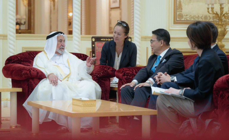 Sheikh Sultan Hosts Governor of Japan’s Aichi Prefecture in Sharjah
