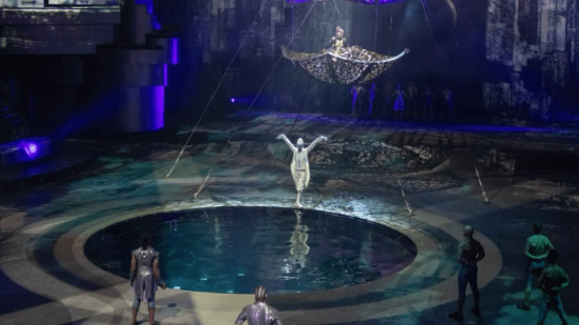Aerial act from La Perle live show in Dubai