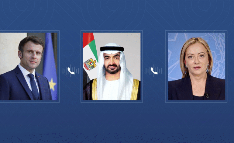 UAE President Engages France, Italy Leaders Over Escalating Middle East Tensions
