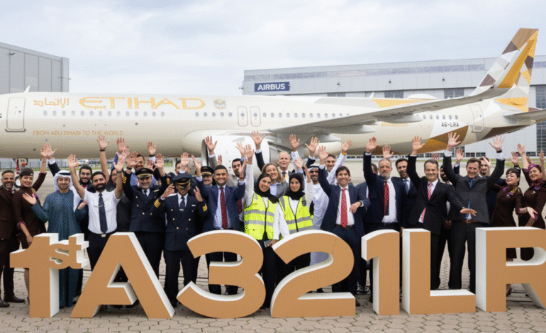 Etihad’s First Airbus A321LR Boosts UAE Expansion Strategy