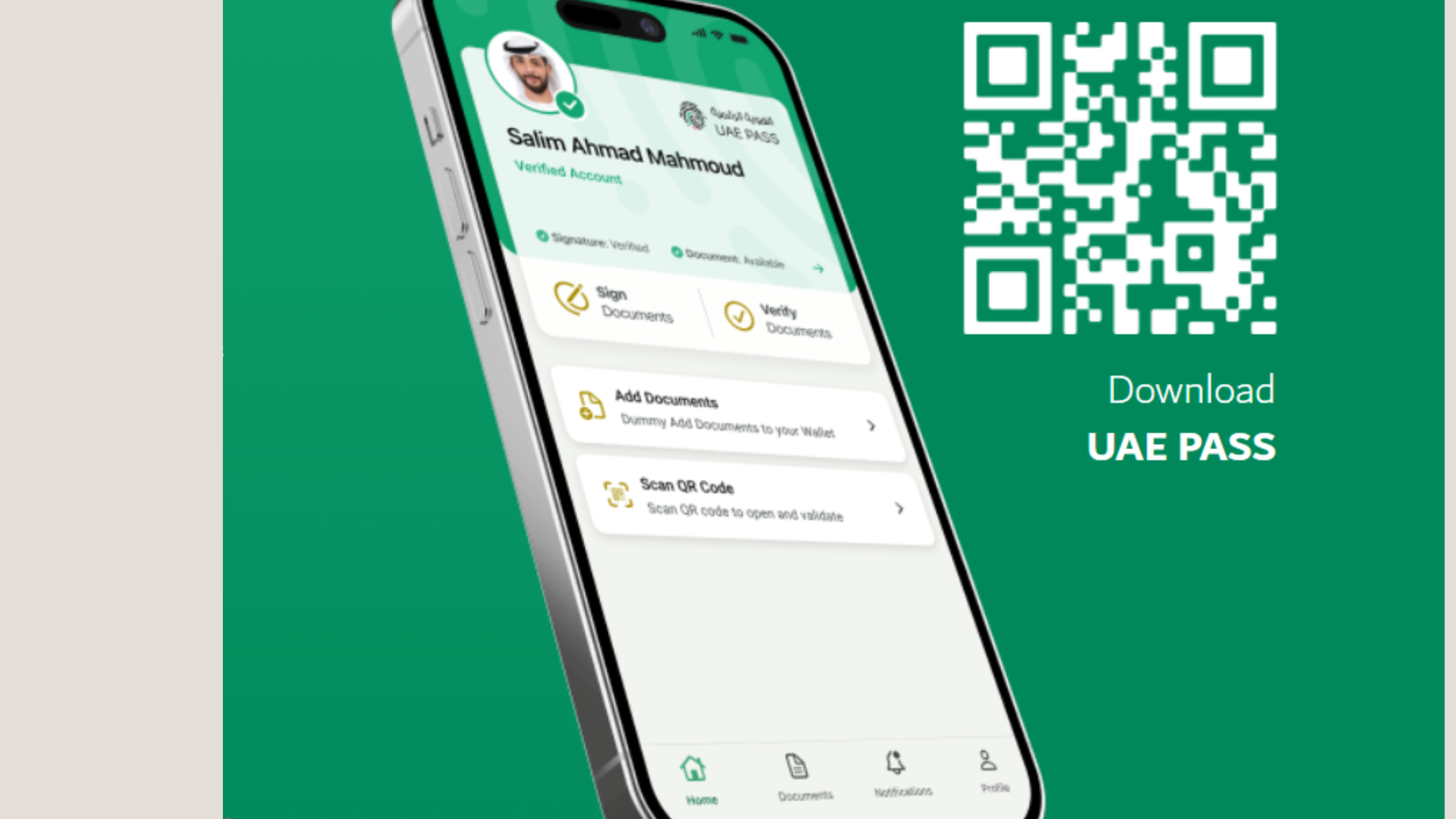 Image source: Official account of @UAE Pass