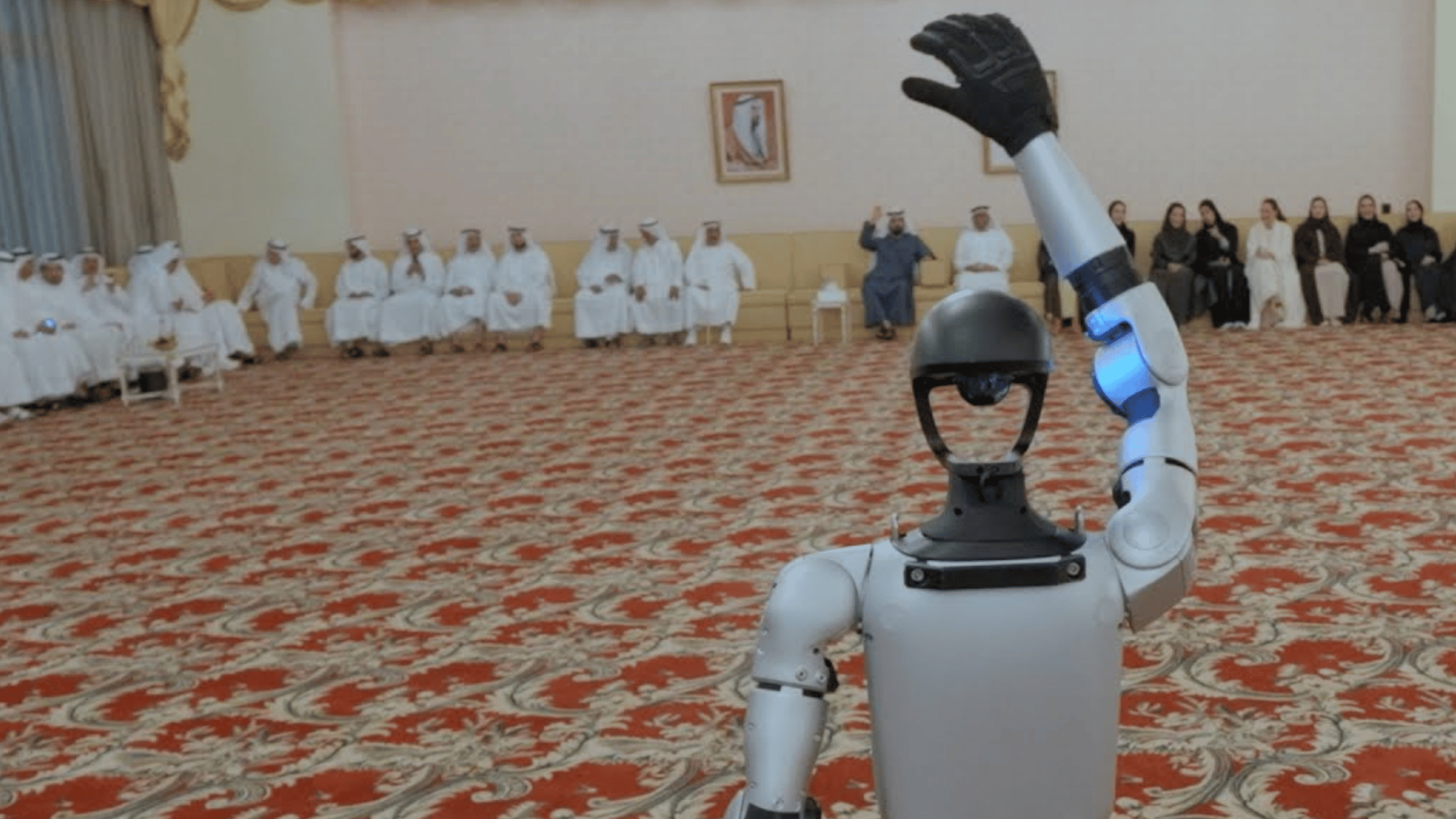 Dubai G1 Robot Demo Witnessed by Sheikh Mohammed at Majlis