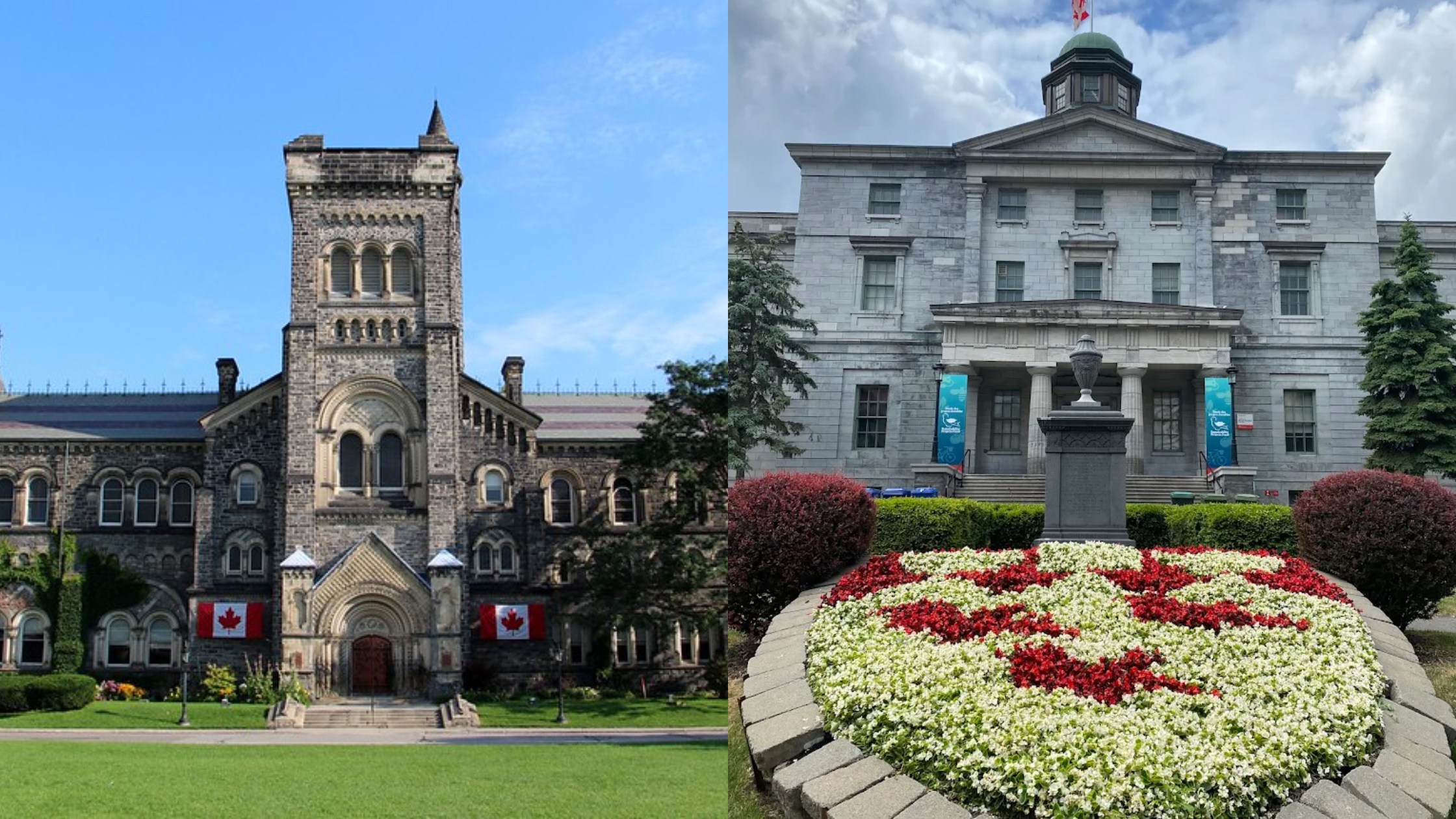 Image source: Official account of @McGill University , @University of Toronto
