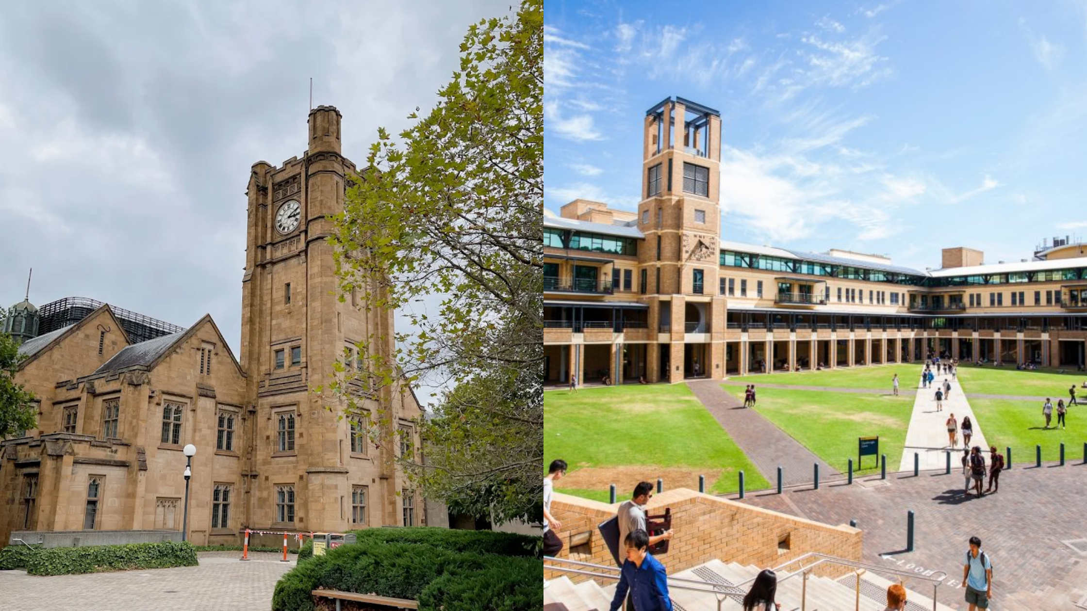 Image source: Official accounts of @University of Melbourne , @UNSW