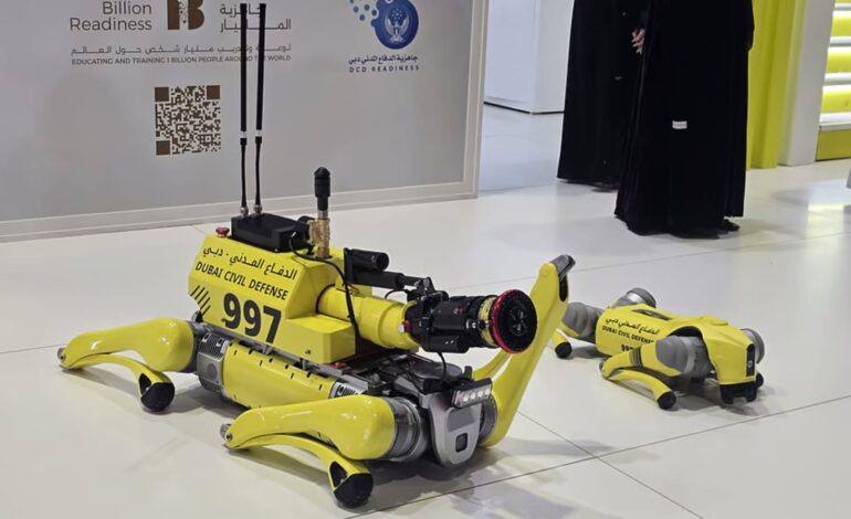 Dubai Civil Defence Unveils High-Tech Firefighting Robot